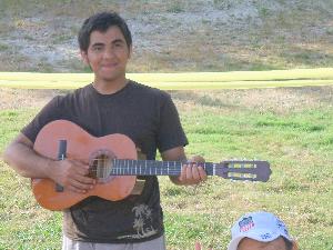 Abdul with guitar